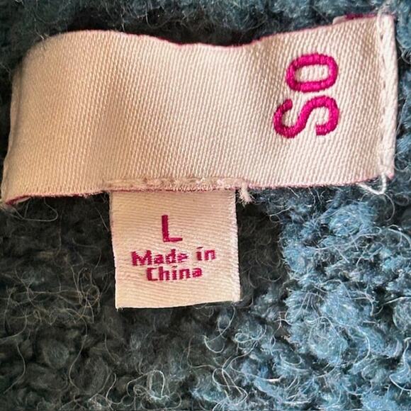 So Beyond Navy Juniors Cowl Neck Sweater, size Large - Picture 4 of 6